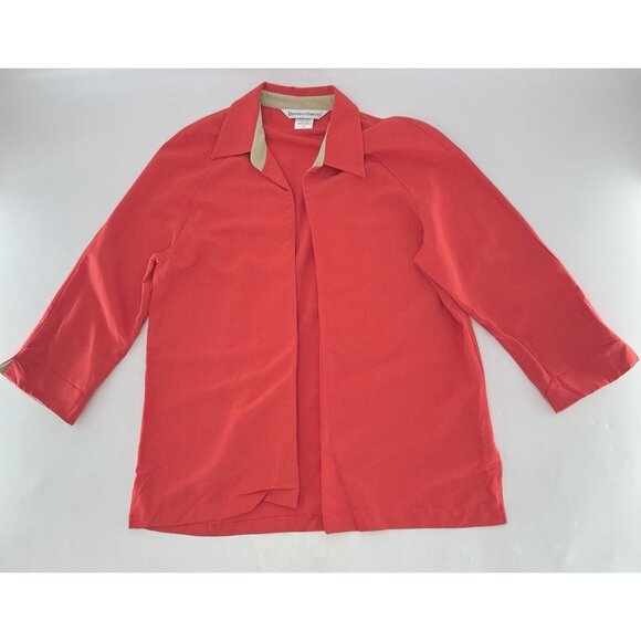 Draper & Damon’s Bright Red Open Front U Lined Blazer Sweater Sz 12‎ Canada - Picture 9 of 11